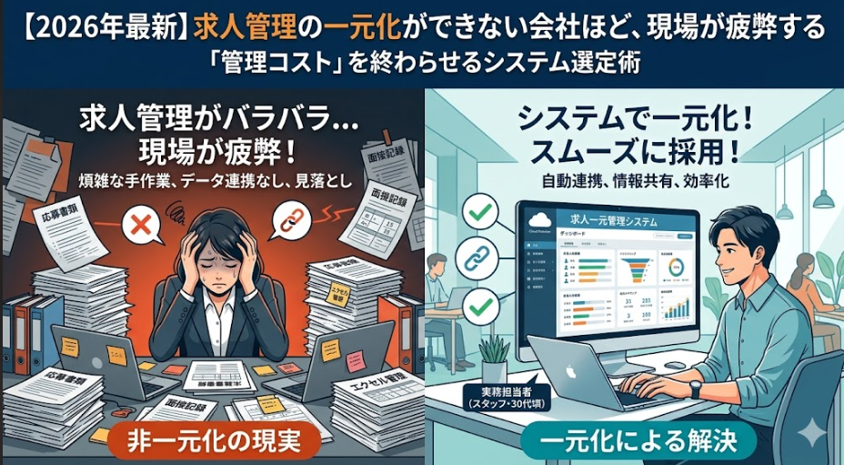 求人管理の一元化ができない会社ほど、現場が疲弊する