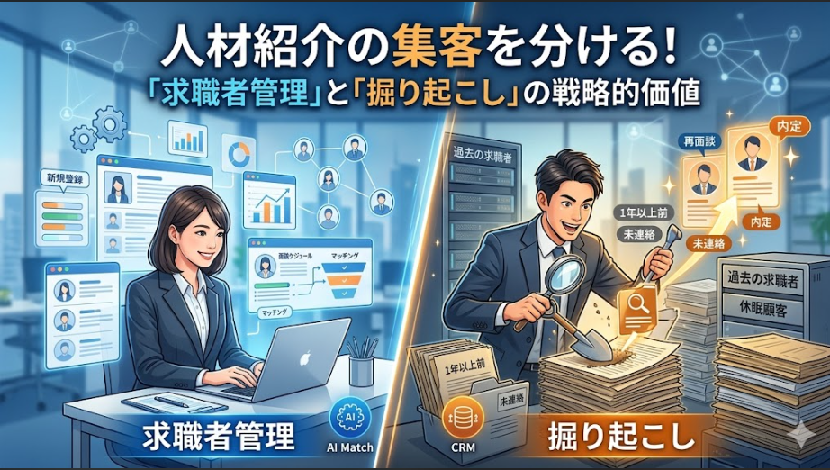 人材紹介の集客を分ける！「求職者管理」と「掘り起こし」の戦略的価値