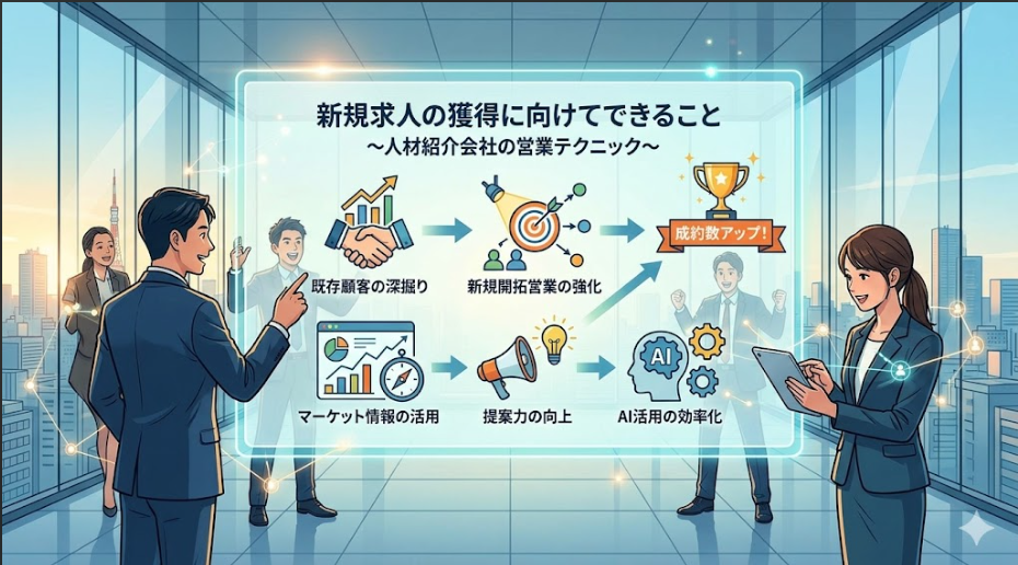 新規求人の獲得に向けてできること～人材紹介会社の営業テクニック～