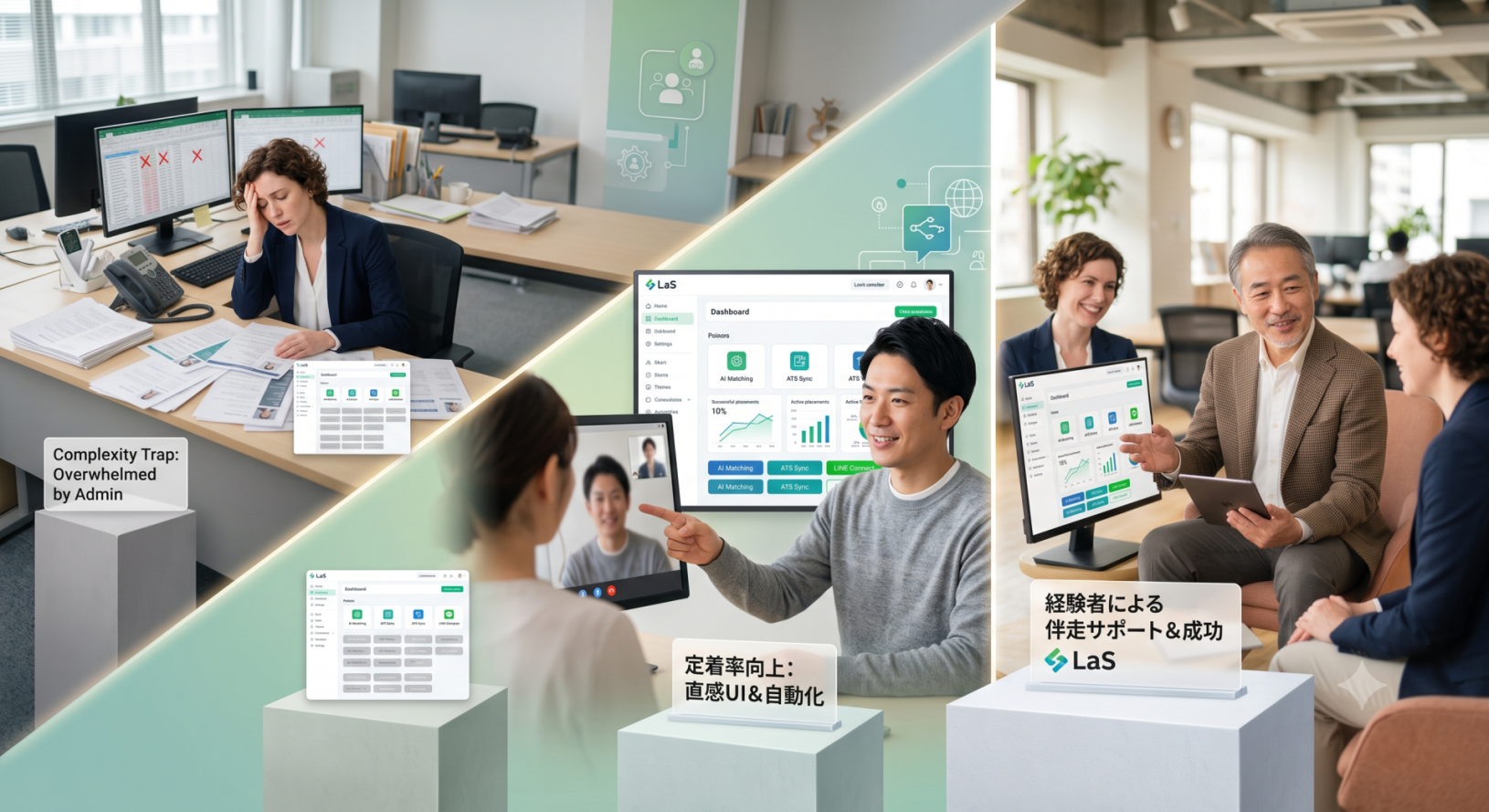 【2026年最新】比較サイトで迷ったらこれ！人材紹介システム選びで失敗しない「3つの基 準」とLaSの魅力