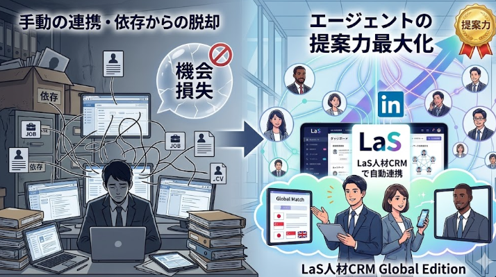 企業のグローバル人材不足を救う！手動の求人連携から脱却し、エージェントの提案力を最大化する方法