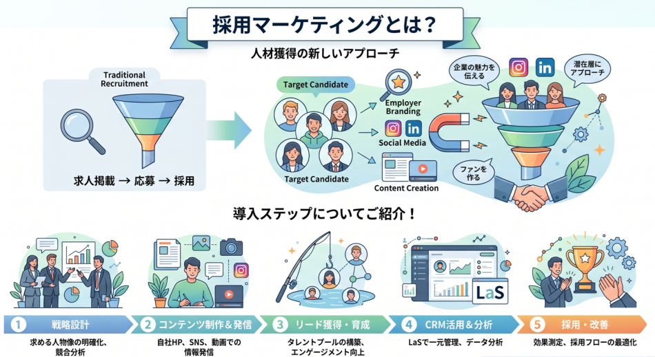 採用マーケティングとは？導入ステップについてご紹介！