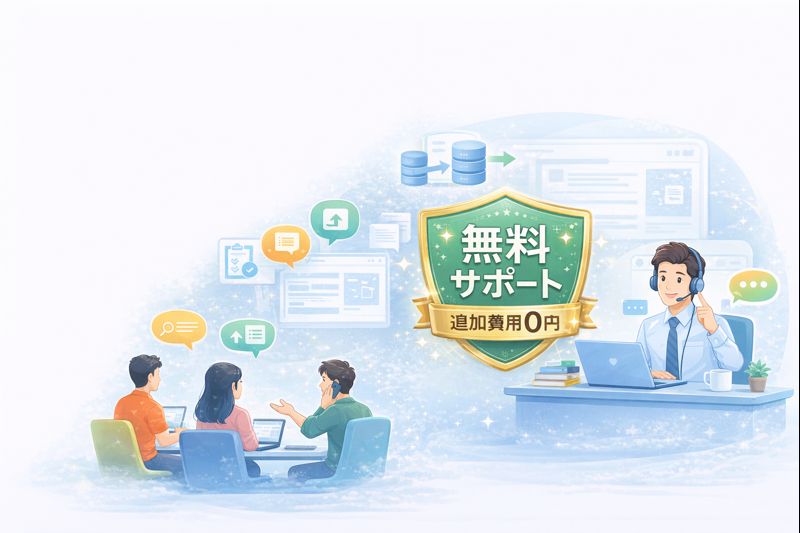 追加費用0円の無料サポート